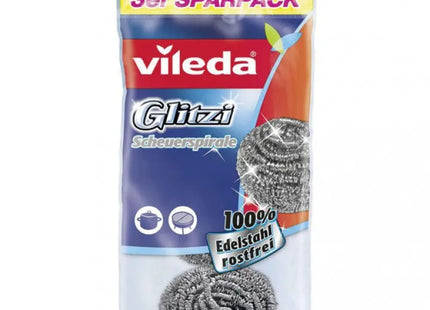 Vileda Glitzi Scheuerspirale 3er-Set - Starke Reinigungsspiralen für hartnäckigen Schmutz TK Gruppe® Grosshandel 