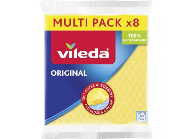 Vileda Original Schwammtuch 8er-Set - Saugstark & Langlebig für Haushaltsreinigung TK Gruppe® Grosshandel 