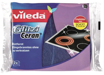 Vileda Schwamm Glitzi Ceran 2er-Pack - Schonende Reinigung für empfindliche Oberflächen TK Gruppe® Grosshandel 