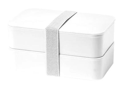Vilma Lunchbox mit Besteckset - Weiße Bento-Box, Praktische Brotdose, Tragbare Essensbox TK Gruppe® Grosshandel 