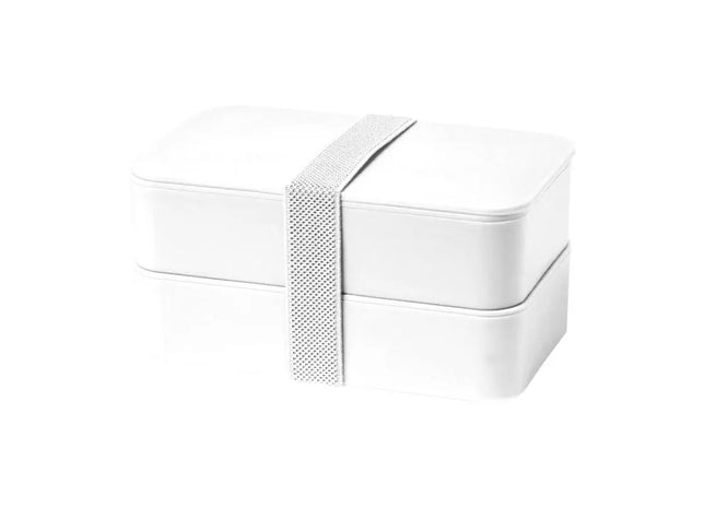 Vilma Lunchbox mit Besteckset - Weiße Bento-Box, Praktische Brotdose, Tragbare Essensbox TK Gruppe® Grosshandel 