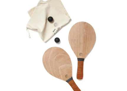 Vinga Colos Beach-Tennis-Spiel - braun Perfektes Set für Strand- und Freizeitspaß TK Gruppe® Grosshandel 