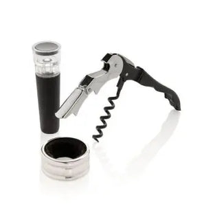 Vino 3-teiliges Sommelier Set - Silber, Professionelles Wein-Accessoire TK Gruppe® Grosshandel 