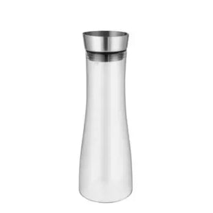 Vinomaxx Glaskaraffe LaCaraffe - Transparent, Schwarz, Silber, Elegante Karaffe für Getränke TK Gruppe® Grosshandel 
