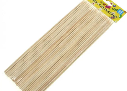 Vintage 80s Holz Spieße, 25cm lang - Küche BBQ Zubehör für Shashlik Grillen TK Gruppe® Grosshandel 