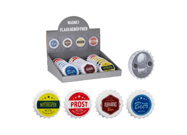 Vintage Flaschenöffner 4er Set - 8cm Retro-Design Bieröffner aus langlebigem Material TK Gruppe® Grosshandel 