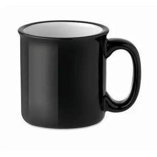 Vintage Keramikbecher TWEENIES - Schwarz, Stilvoller Retro-Trinkbecher aus Keramik, ideal für Zuhause TK Gruppe® Grosshandel 