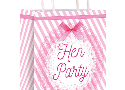 Vintage Tasche für Junggesellinnenabschied mit Handgriffen 22x18x8cm - Stilvolle Partytasche TK Gruppe® Grosshandel 