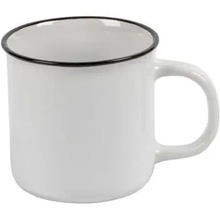 Vintage Tasse mit 1c Druck - 260 ml - Weiß, Retro-Keramikbecher für stilvollen Genuss TK Gruppe® Grosshandel 