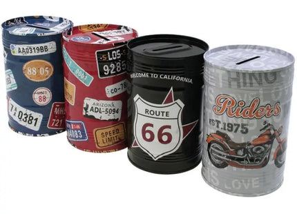 Vintage US Metal Money Bank 12.5x8cm Assorted Designs TK Gruppe® Grosshandel 