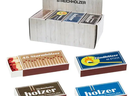 Vintage-style Matchsticks, 48 Pack, 4 Sets, Around 10cm Length TK Gruppe® Grosshandel 