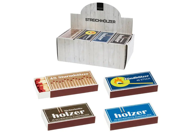 Vintage-style Matchsticks, 48 Pack, 4 Sets, Around 10cm Length TK Gruppe® Grosshandel 