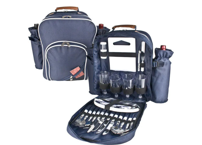Virginia Blauer Picknick-Rucksack – Ideal für Outdoor-Genießer TK Gruppe® Grosshandel 