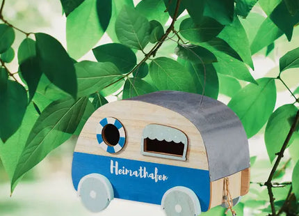 Vogelhaus im Wohnwagen-Design, ca. 19 cm Hoch – Attraktives Gartenaccessoire TK Gruppe® Grosshandel 