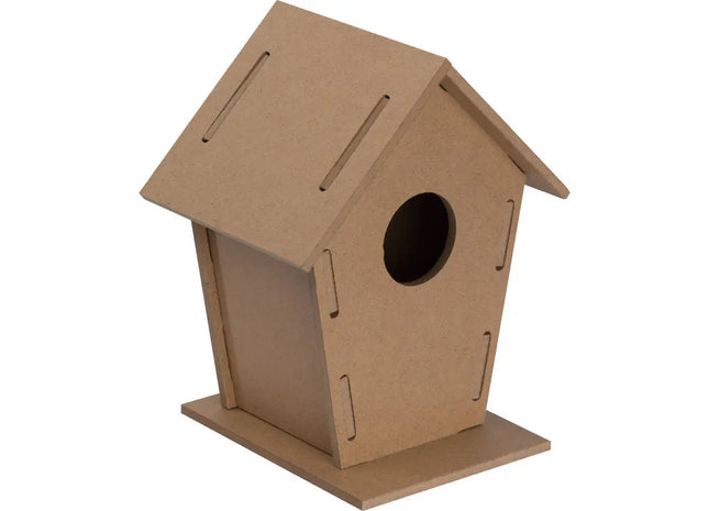 Vogelhäuschen - Beige, Naturbelassenes Futterhaus, Wetterfester Nistkasten für Garten und Balkon TK Gruppe® Grosshandel 