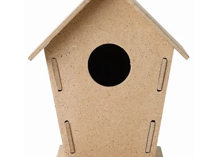 Vogelhäuschen WOOHOUSE - Holz, Nistkasten, Naturbelassenes Vogelfutterhaus für Garten und Balkon TK Gruppe® Grosshandel 