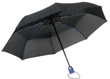 Vollautomatischer Windproof-Taschenschirm STREETLIFE in Blau-Schwarz - Stilvoller Schutz bei Wind und Regen TK Gruppe® Grosshandel 