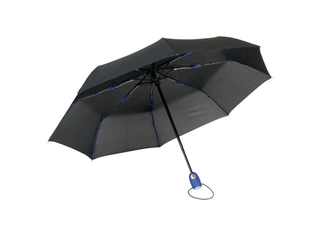 Vollautomatischer Windproof-Taschenschirm STREETLIFE in Blau-Schwarz - Stilvoller Schutz bei Wind und Regen TK Gruppe® Grosshandel 