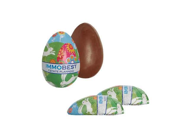 Vollgegossenes Schoko-Halbei – Inklusive Personalisierung für Ostern TK Gruppe® Grosshandel 