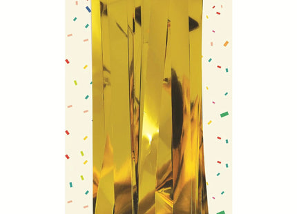 Vorhang Türfolie Gold 92x244 cm, 1,2 cm Geschnitten - Elegante Türvorhangfolie TK Gruppe® Grosshandel 