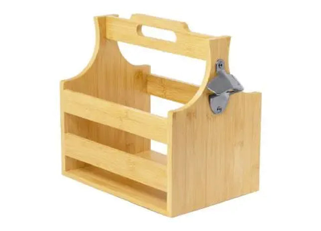 Voxen Bierflaschen-Halter aus Naturmaterial, Tragbar & Stilvoll, 6 Flaschen TK Gruppe® Grosshandel 