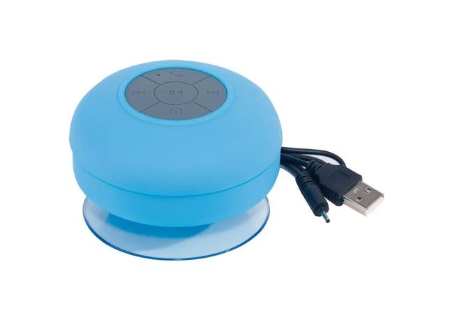 WAKE UP Kabelloser Duschlautsprecher - Blau-Grau TK Gruppe® Grosshandel 