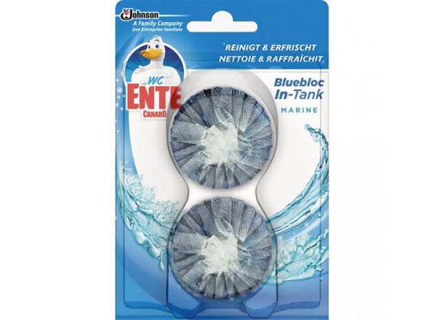 WC Duck Blue Bloc In-Tank Reiniger 2x50g Marine - Dauerhafte Frische & Sauberkeit TK Gruppe® Grosshandel 