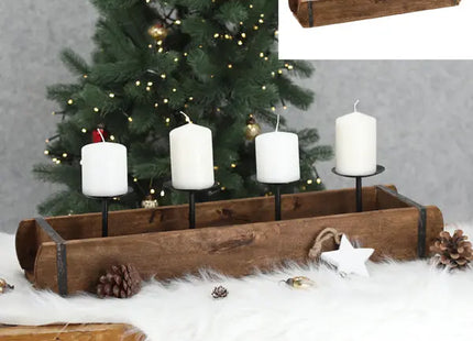 WERBUNG Adventsleuchter in Ziegelform, ca. 15x60cm TK Gruppe® Grosshandel 