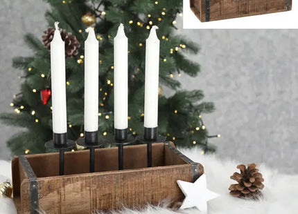 WERBUNG Adventsleuchter in Ziegelform, ca. 30x15cm TK Gruppe® Grosshandel 