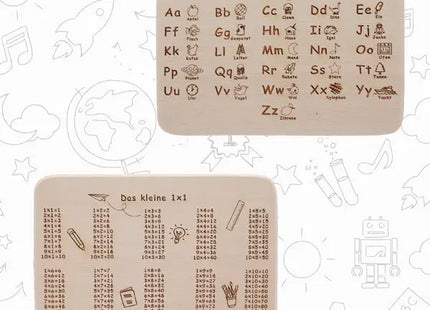 WERBUNG Frühstücksbrettchen Schulanfang - 2er Set - Langlebige, kinderfreundliche Designs TK Gruppe® Grosshandel 