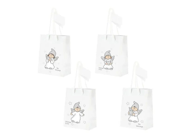 WERBUNG Mittelgroße Schutzengel Geschenktüten, 4er-Set, ca. 23cm hoch TK Gruppe® Grosshandel 