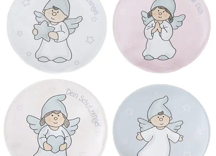 WERBUNG Schutzengel Runde Taschenwärmer, 4er-Set, ca. 9cm Durchmesser TK Gruppe® Grosshandel 