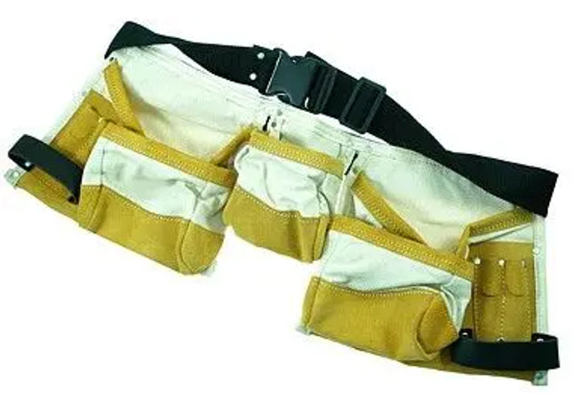 WERKZEUGGURTEL LEATHER: Hochwertiger Leder Werkzeuggürtel: Robuste Werkzeugtasche für Handwerker, Bauarbeiter & Heimwerker TK Gruppe® Grosshandel 