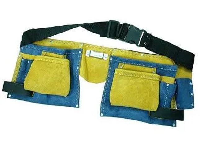 WERKZEUGGURTEL LEATHER: Hochwertiger Leder Werkzeuggürtel: Strapazierfähige Werkzeugtasche für Handwerker, Bauarbeiter & DIY-Enthusiasten TK Gruppe® Grosshandel 