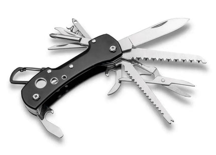 WILD Multifunktions-Taschenmesser aus Edelstahl - Schwarz, robust und vielseitig TK Gruppe® Grosshandel 
