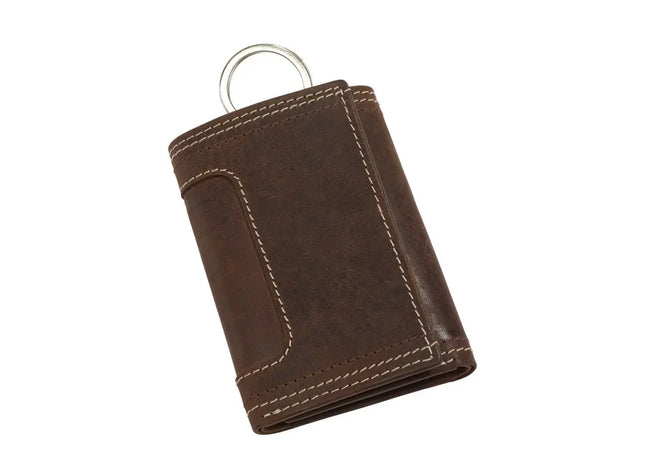 WILD STYLE Echtleder-Schlüsseletui - Braun Robustes und stilvolles Schlüsselmäppchen TK Gruppe® Grosshandel 