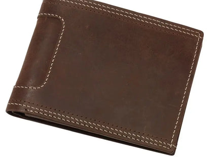 WILD STYLE I Echtleder-Geldbörse - Braun Rustikale und stilvolle Brieftasche für Herren und Damen TK Gruppe® Grosshandel 