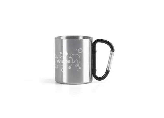 WINGS Edelstahlbecher 230 ml - Schwarz, Stilvoller & Robuster Becher für Kaffee & Tee TK Gruppe® Grosshandel 