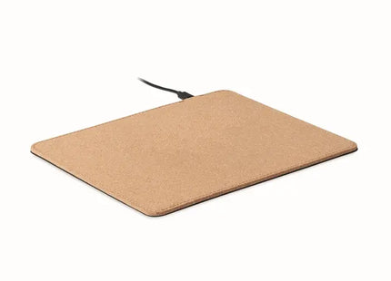 WIRELESS MATTY Mousepad mit 15W Ladestation in Beige – Effizient & Stilvoll TK Gruppe® Grosshandel 