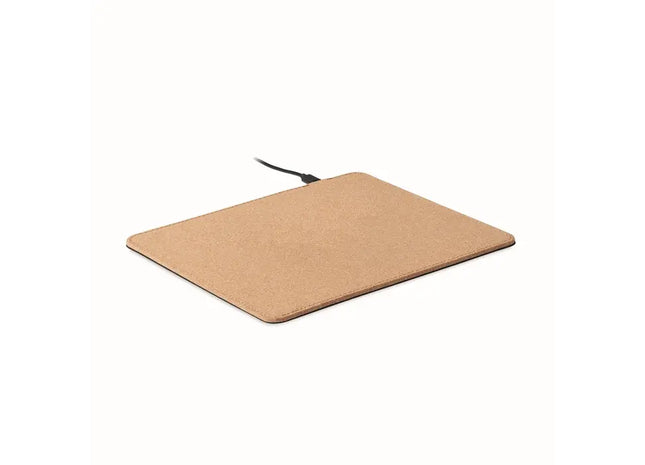 WIRELESS MATTY Mousepad mit 15W Ladestation in Beige – Effizient & Stilvoll TK Gruppe® Grosshandel 