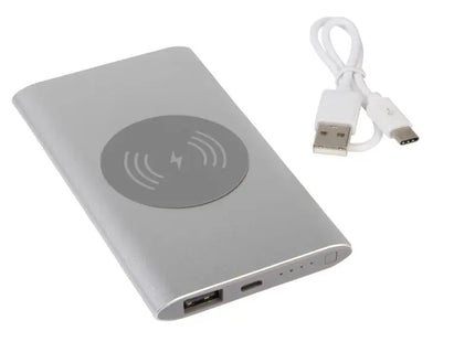 WIRELESS POWER Kabellose Powerbank - Modernes Silber TK Gruppe® Grosshandel 