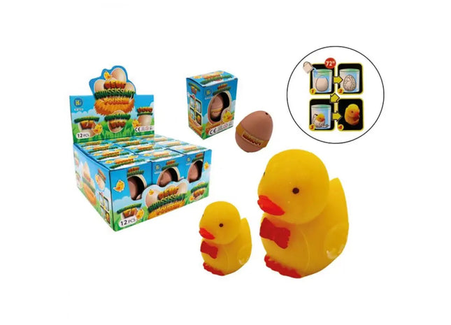 Wachsende Ente im Ei, 7cm, Spaß beim Wachsen, 12er Display TK Gruppe® Grosshandel 