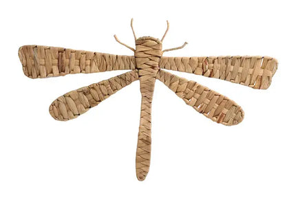 Wanddeko Libelle, Wasserhyazinthe, 30 cm hoch – Natürliche Boho-Deko | Rustikale Wandkunst TK Gruppe® Grosshandel 