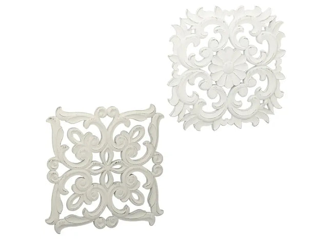 Wanddeko Ornament, 2er-Set, ca. 40x40cm - Stilvoll und auffällig TK Gruppe® Grosshandel 