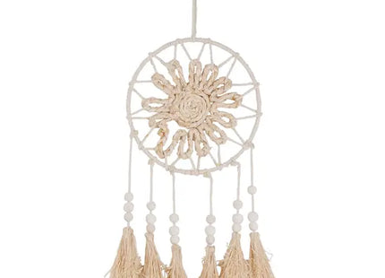 Wanddeko Raffia, S, 47 cm hoch – Natürliche Boho-Deko | Rustikale Wandkunst zum Hängen TK Gruppe® Grosshandel 