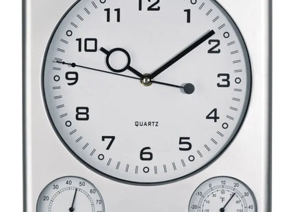 Wanduhr Den Haag - Stilvolles Silbergrau, Modernes und Elegantes Design TK Gruppe® Grosshandel 