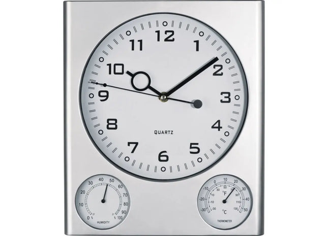 Wanduhr Den Haag - Stilvolles Silbergrau, Modernes und Elegantes Design TK Gruppe® Grosshandel 