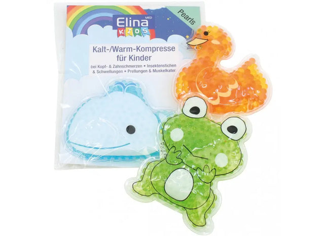 Kinder Gelkügelchen-Kompresse, 3er-Set Bunt, Kalt/Warm Therapiepads TK Gruppe® Grosshandel 