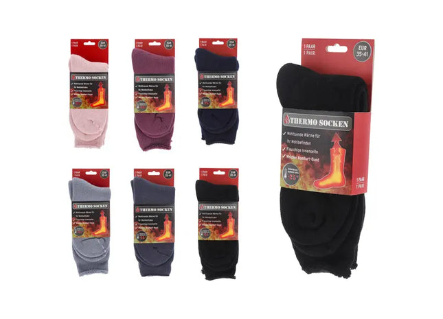 Wärmespeichernde Thermostrümpfe, 6er Pack - Isolierende Winter-Socken TK Gruppe® Grosshandel 