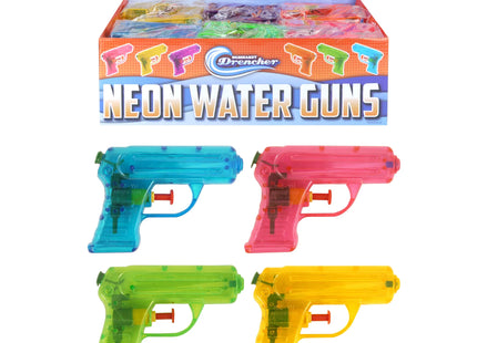 Wasser-Pistole 11 cm, 6er-Pack, Neonfarben, Outdoor-Sommerspielzeug für Kinder TK Gruppe® Grosshandel 